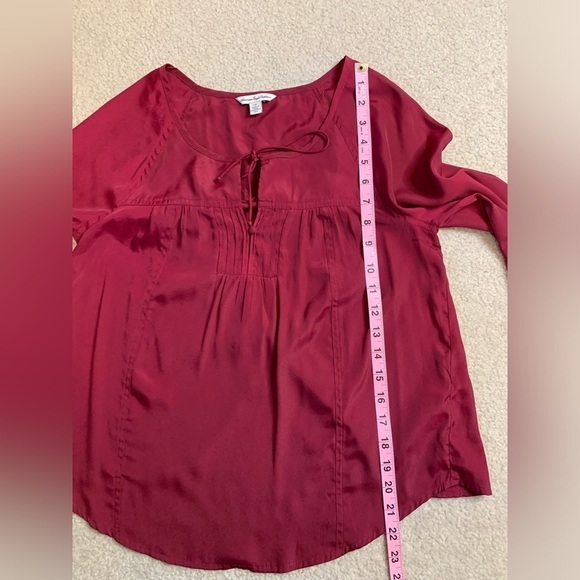 American Eagle Outfitters Women Long Sleeve Burgundy Top Size Small - Picture 4 of 7